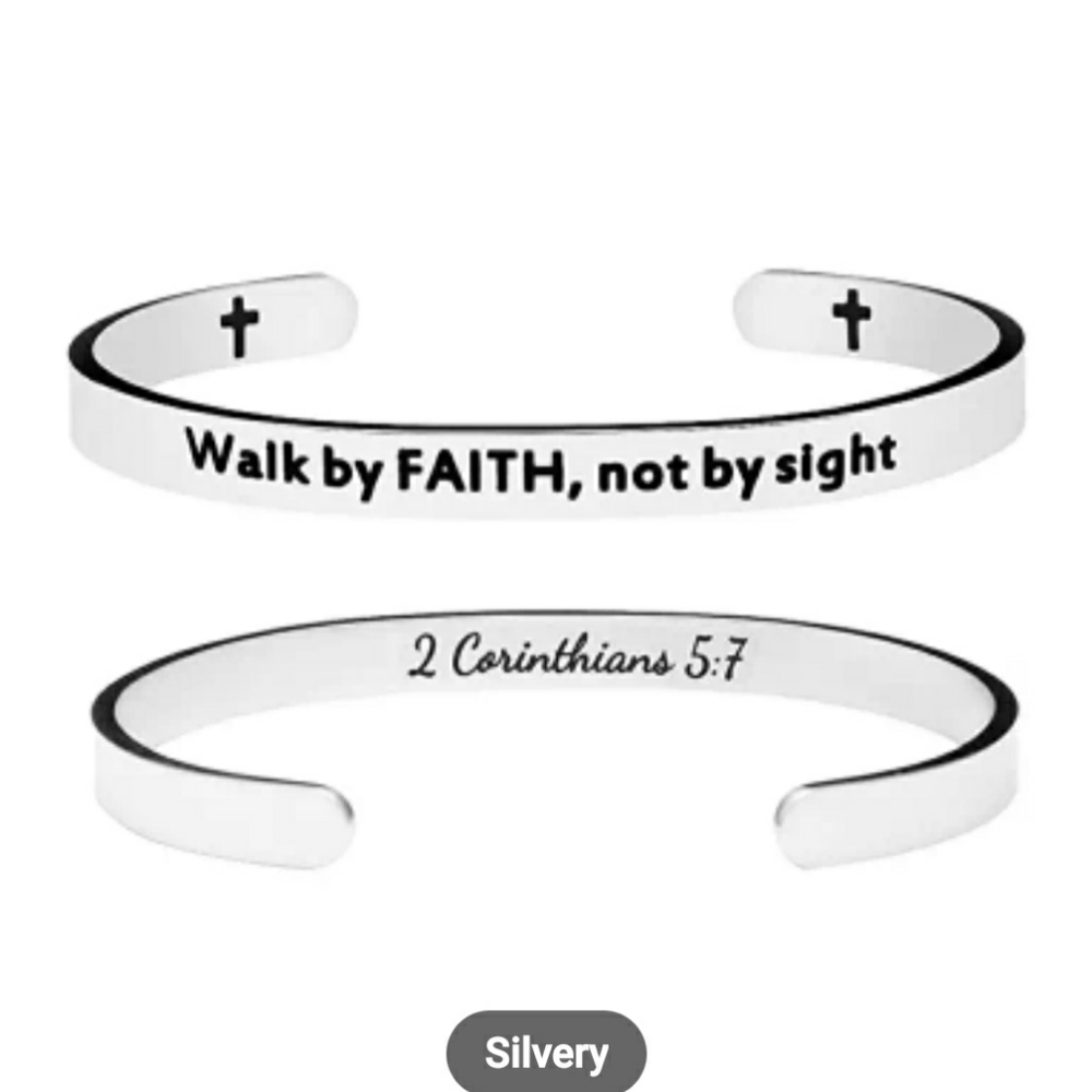 Bible Verse Bracelet Silver